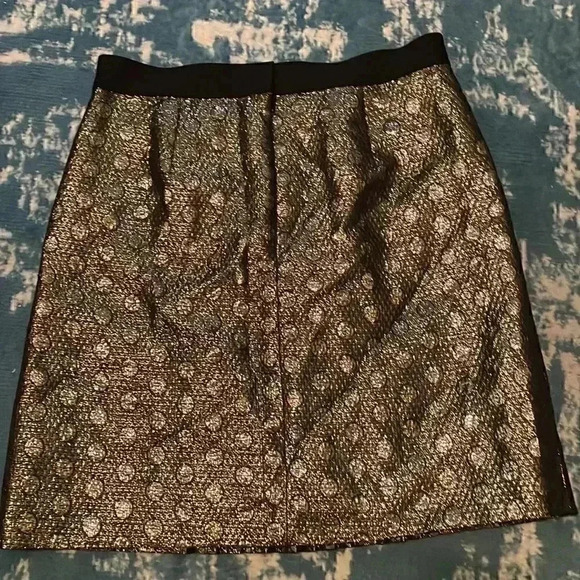 J.Crew pleated elastic waist pocket gold shimmer skirt 4 - Picture 2 of 6